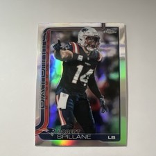 Topps 2025 Chrome Robert Spillane Football Card #181 refractor