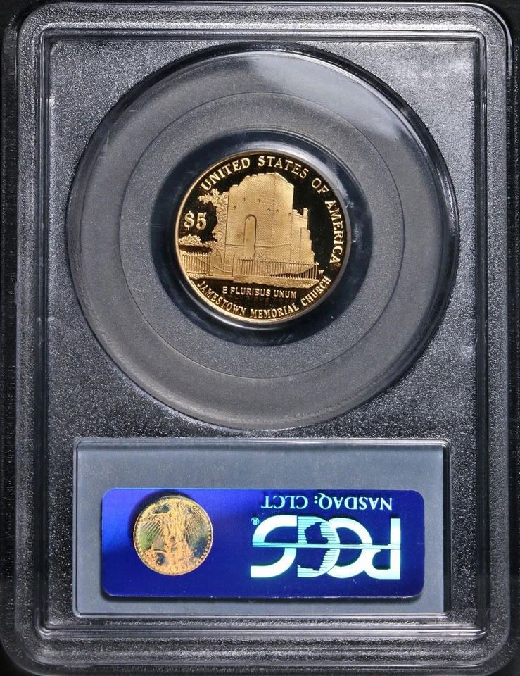 2007-W Jamestown Commem Gold $5 PCGS PR69 DCAM Vault Collection - STOCK - Image 4 of 4