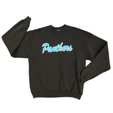 Carolina Panthers Vintage Hanes Black Crew Neck Sweatshirt Men's XL Made in USA