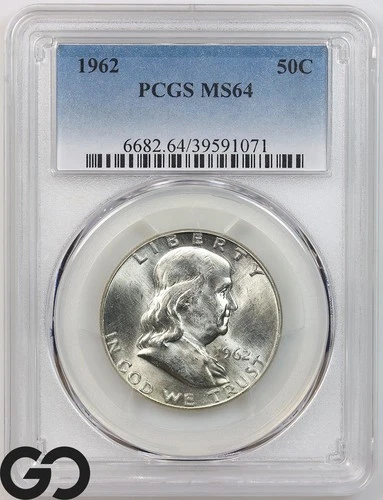 1962 Franklin Half Dollar PCGS MS 64
