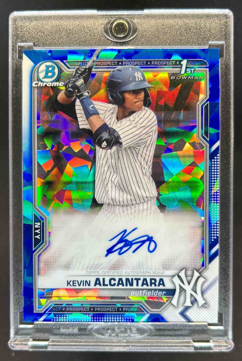 2021 Bowman Sapphire Kevin Alcantara Chrome Auto #BSPA-KA Yankees