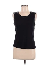 Seven 'til Midnight Women Black Sleeveless Top M
