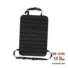 Car Seat Back Organizer, Tactical MOLLE Sag Proof Vehicle Panel Black, 1 PCS