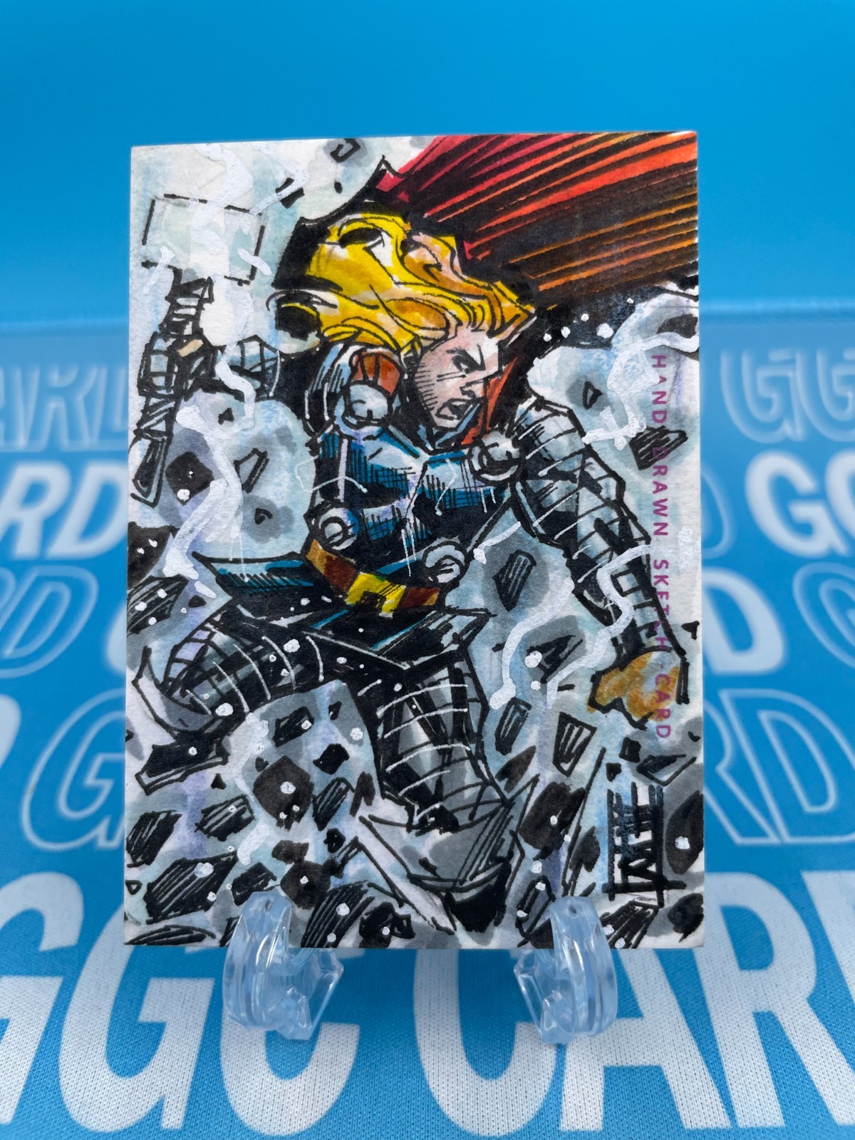 2024 Finding Unicorn Marvel Thor Sketch Card 1/1 Artist Auto