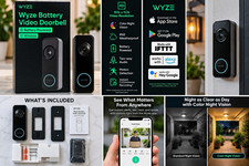 Wyze Battery Video Doorbell Wireless 1536p HD+ Night Vision WVDB-BVD-OFL