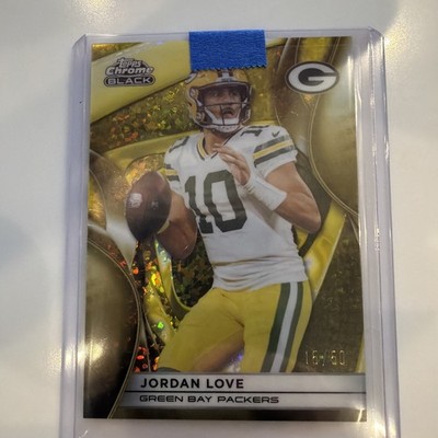 2025 Topps Chrome Black Jordan Love gold refractor #15/50 