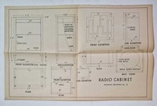 ODHAMS Radio Cabinet, Furniture Working Drawing No.12 (Handyman, 1949)