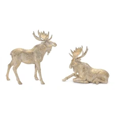 Melrose Winter Moose Figurine (Set of 2)