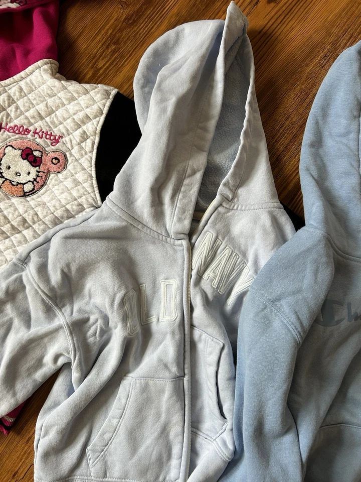 Lote de 3 moletons femininos de manga comprida tamanho 7 Hello Kitty Champion - Imagem 3 de 4