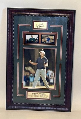 Jordan Spieth 2015 Masters & US Open GOLF Laser Etched Autograph Framed 24x15