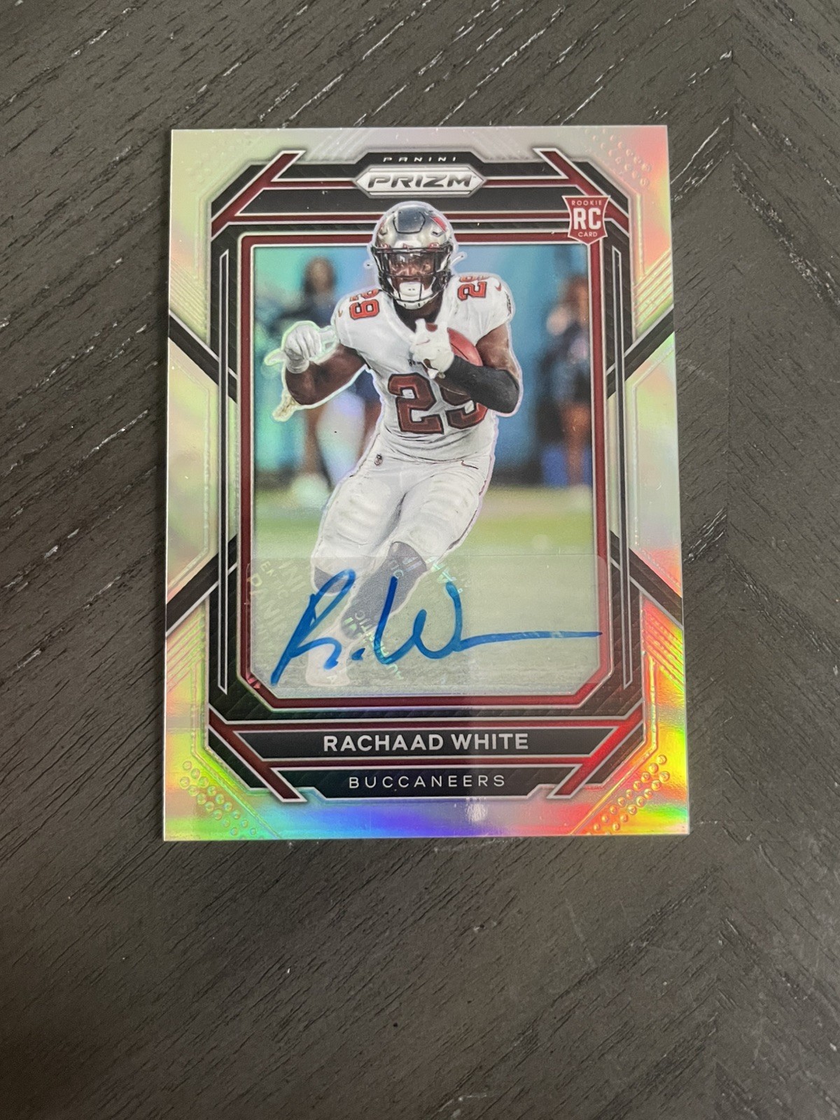 2022 Prizm Rachaad White Auto RC Silver Rookie #343 Tamps Bay Buccaneers