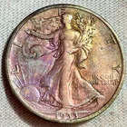 1933-S Walking Liberty Half Dollar XF Vibrant Toning