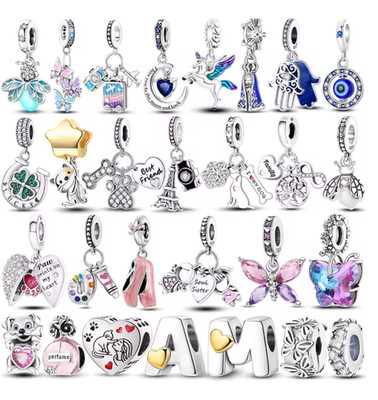  Charms Anhänger Herz Liebe Familie Damen Schmuck Geschenk Armband 925 Silber