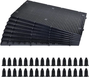 Plastic Grid Divider Tray Egg Crate Louvre Aquarium Fish Tank Bottom Isolation w