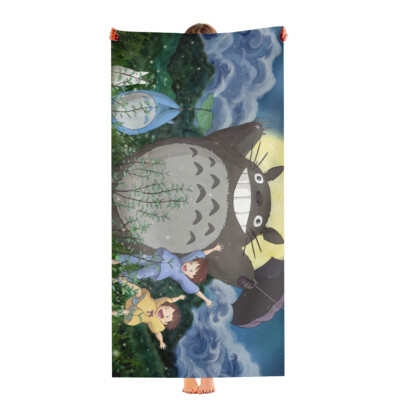 Totoro Beach Towel Quick Drying Microfiber 30''x60'' Kids Birthday Gift