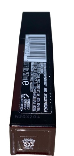 Lápiz labial líquido Revlon ColorStay tinta satinada líquido #022 cereza negra nuevo - Imagen 2 de 2