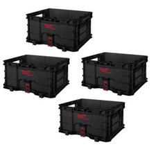Milwaukee 4932471724 PACKOUT Crate 4 PACK Heavy-duty Durable Stackable Storage