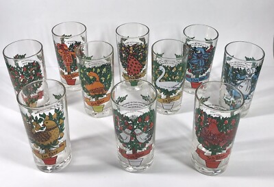 Twelve Days of Christmas Indiana Glass 12oz Glass Tumbler Replacement YOU PICK