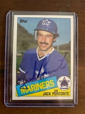 1985 Topps Jack Perconte Autographed Card Seattle Mariners No COA
