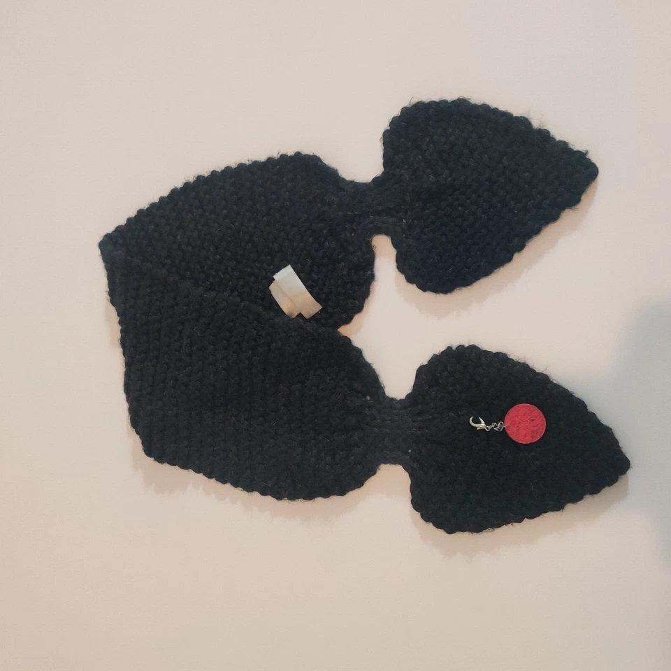 Charter Club Bufanda Invierno Cuello Calentador Crochet Rojo Broche Acento Cerradura Cierre Foto 4 de 4