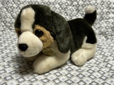 Miyoni Tots By Aurora Beagle Puppy Dog Plush White  Brown Stuffed Animal P5