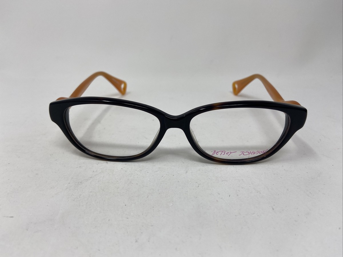 BETSEY JOHNSON NEFERTITI BJ0131 02 ESPRESSO TORTOISE ORANGE 