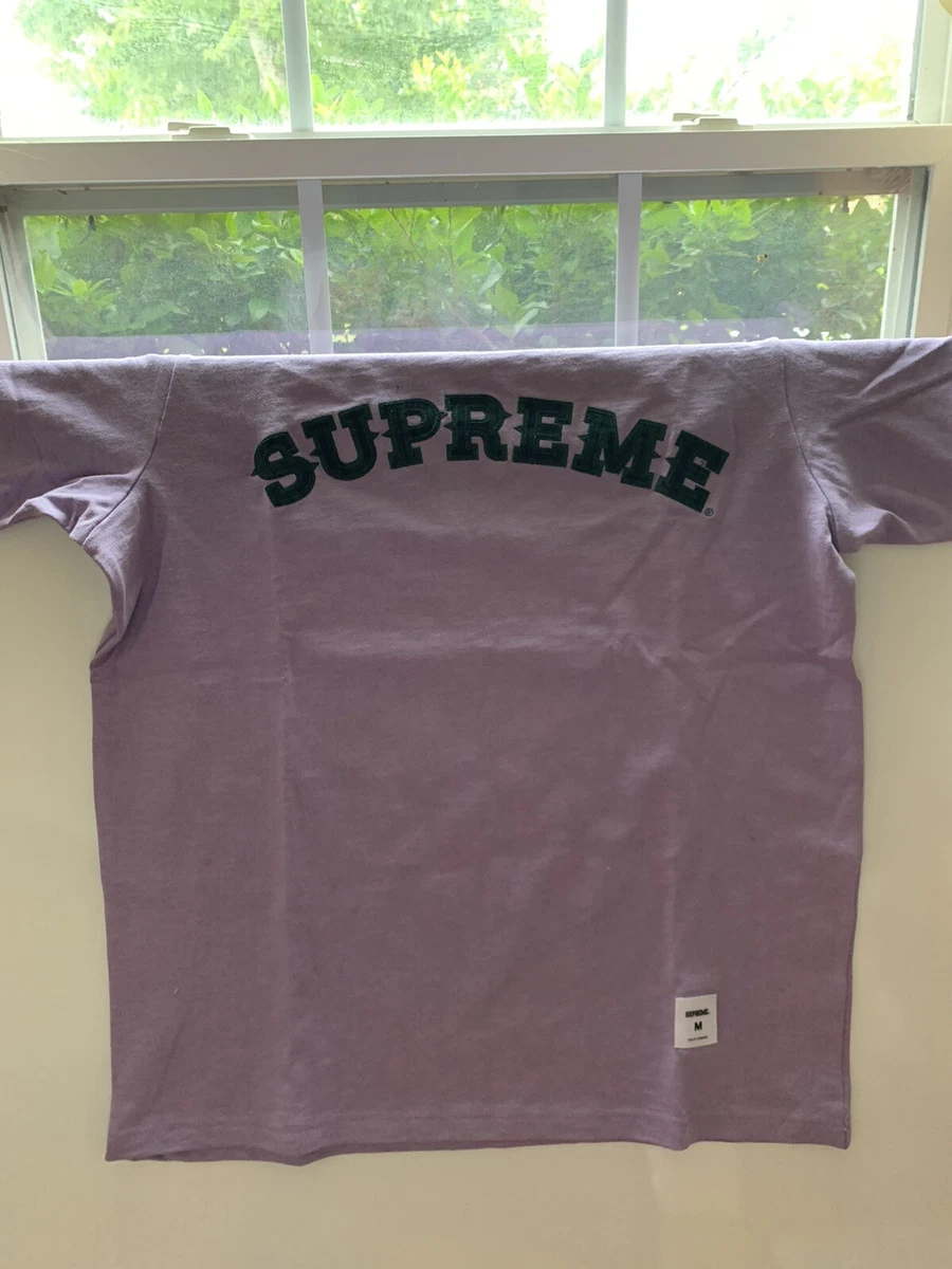 Supreme Plaid Applique S/S Top Violet Size Medium