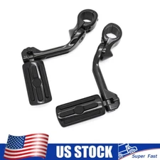 Foot Pegs w/ Brackets Set Black Pegs For Harley CVO Road Glide FLTRXSE 2014-2024