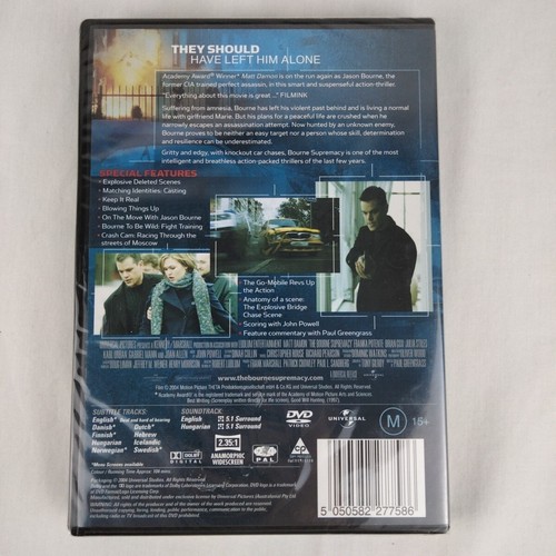 The Bourne Supremacy (2004) Region 2 & 4 DVD PAL Matt Damon. New & Sealed - Picture 3 of 4