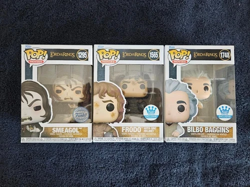 Funko Pop! LOTR Exclusive Set BILBO BAGGINS #1748, FRODO #1565 & SMEAGOL #1295