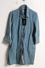 Prettylittlething Wonens Denim Shirt Dress - Blue - Size 10 (L50) NEW