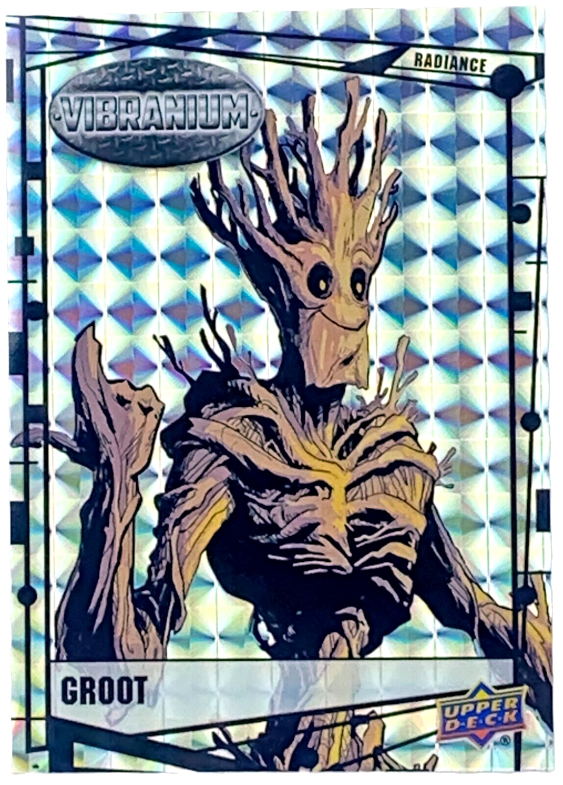 2015 UD Marvel Vibranium Radiance Refractor #71 Groot Trading Card 16/50 NM/M