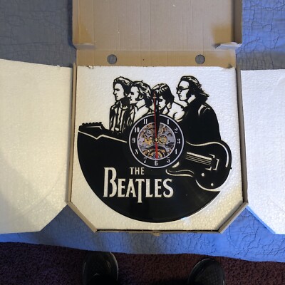 Beatles Cut Out Wall Clock Hey Jude vinyl New In Package