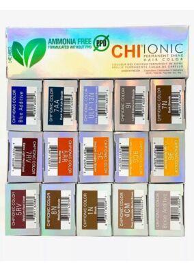 CHI Ionic Permanent Shine Hair Color Ammonia & PPD Free, 3 oz