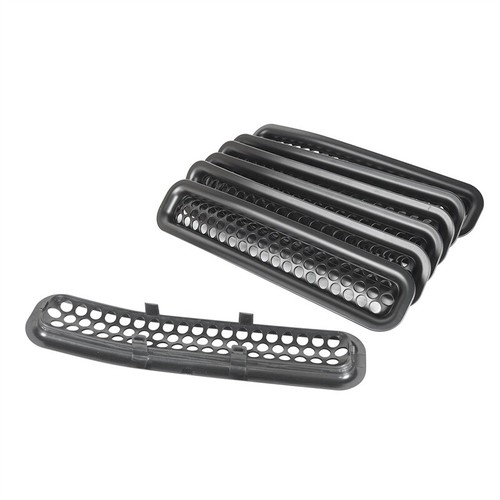 FIT FOR WRANGLER JEEP TJ 1997-2006 7PCS FRONT GRILLE INSERT MESH CHIP IN STYLE - Picture 8 of 12