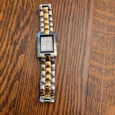 Croton Men's Vintage Watch Gold And Silver Band Quartz New