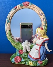 Alice In Wonderland Through The Looking Glass Mirror,  Fitz & Floyd In Box, 1992