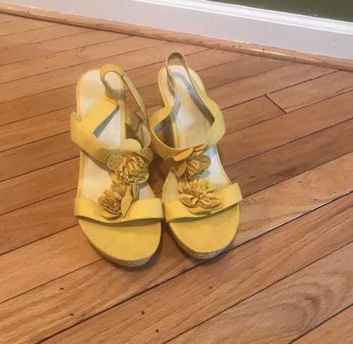 yellow floral sandals