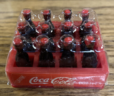 Coca Cola Coke Crate With 12 Bottles Miniature In Original Plastic ...