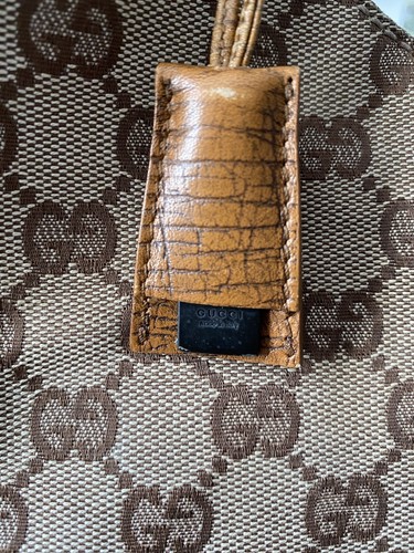 Genuine (Authenticated) GUCCI handbag monogram bamboo handle medium - Picture 2 of 11