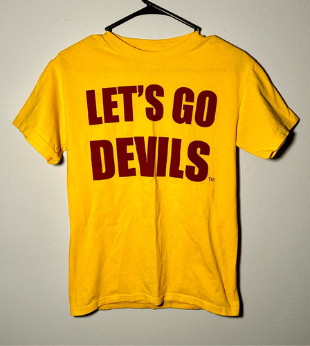 Vintage Arizona State ASU Sun Devils NCAA Let’s Go Devils” Gold T-Shirt ...