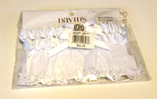 DAVID'S BRIDAL WHITE GARTER SET Brand New in Package