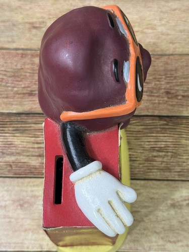 Vintage 1987 California Raisins Coin Bank Piggy Bank Claymations With Stopper - Picture 8 of 11