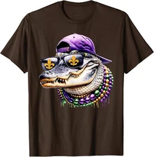 Mardigator Mardi Gras Alligator Costume Mardi Gras Unisex T-Shirt