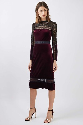 strapless open back dress Plus Size Red Berry Midi Dress With Pockets