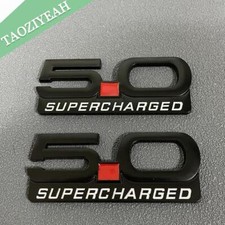 Matte Black 2pcs For 1979-2022 5.0 Supercharged Fender Emblem Badge Stickers