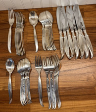 39 Pc Set International Silver Rogers Bros Silverplate IS Flair 1847 Silverware