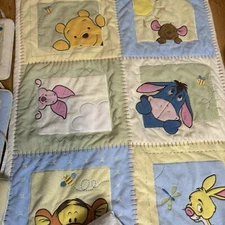 Disney Baby Winnie the Pooh & Friends Peeking Crib Quilt Skirt Wall Hangings