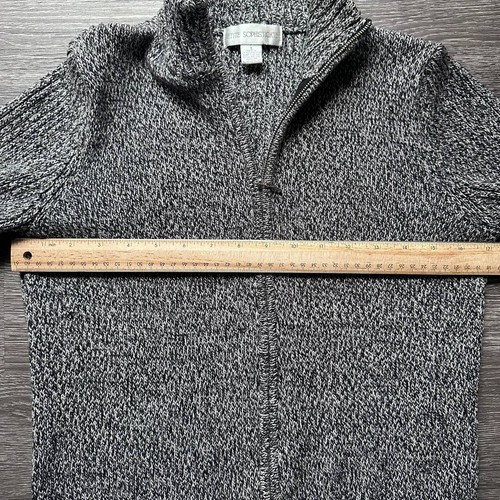Petite Sophisticate Women's Gray Long Sleeve Full Zip Sweater Small Cotton - Picture 9 of 12