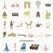 New Cricut SUMMER IN PARIS Cartridge Eiffel T...